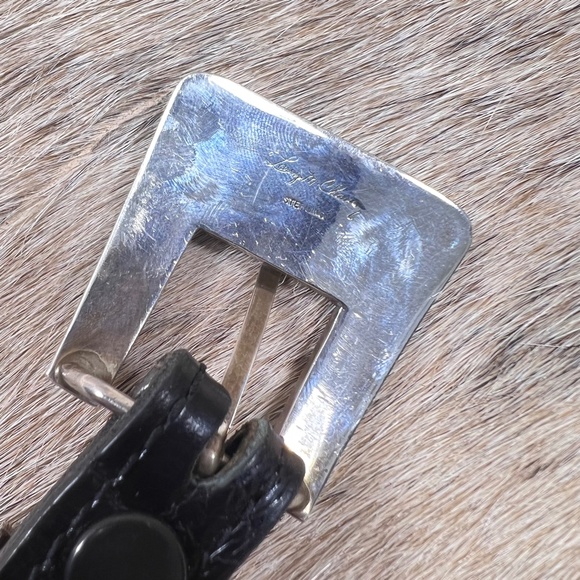 Larry Chavez Turquoise Sterling Buckle on Crocodile Belt main image 4